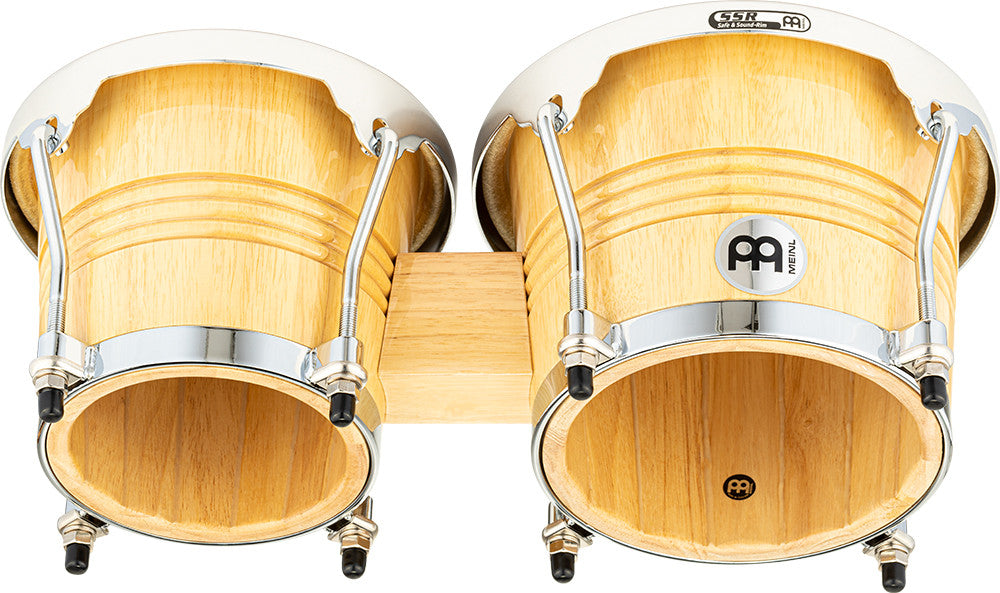 MEINL Percussion Wood Bongo 6 3/4" Macho & 8" Hembra - Natural/Chrome HW