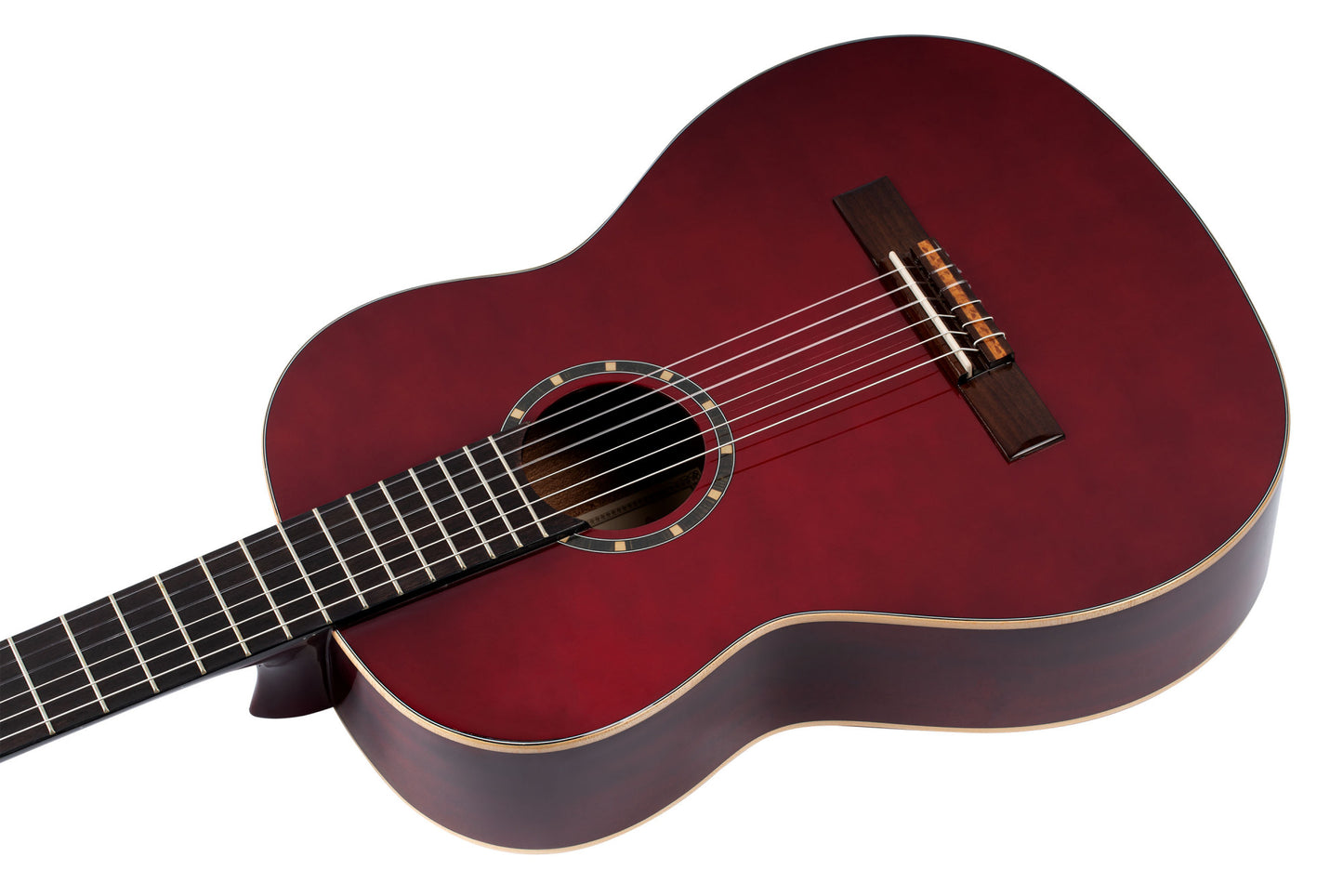 ORTEGA Family Series 4/4 Konzertgitarre 6 String - Weinrot + Bag