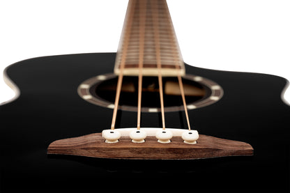 ORTEGA Deep Series 8 Medium Scale Acoustic Bass 4 String - Spruce / Mahogany Black