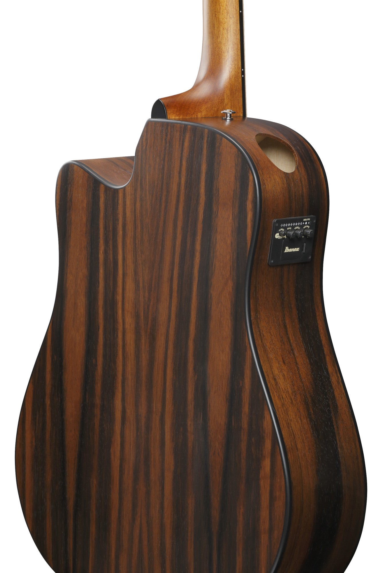 IBANEZ Advanced Acoustic AAD Acoustic Guitar 6-String - Transparent Charcoal Burst Top Natural Open Pore Back & Sides