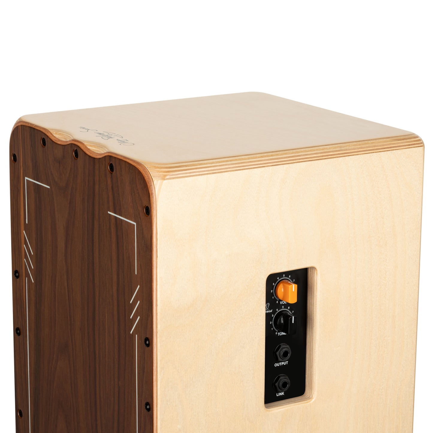 ORTEGA Performer Serie Cajon Lefty - Walnut / Baltic Birch Natural