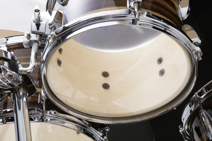 TAMA Imperialstar Drum Set 6 teilig - Coffee Teak Wrap/Chrom HW + MEINL Cymbals HCS Cymbal Kit/Stage Master Double-Braced Hardware Kit