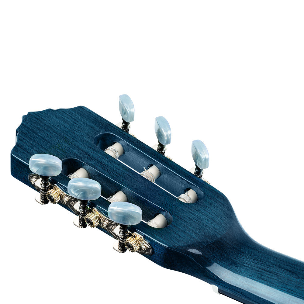 ORTEGA Family Series 4/4 Slim Neck Konzertgitarre 6 String - Ocean Blue + Bag
