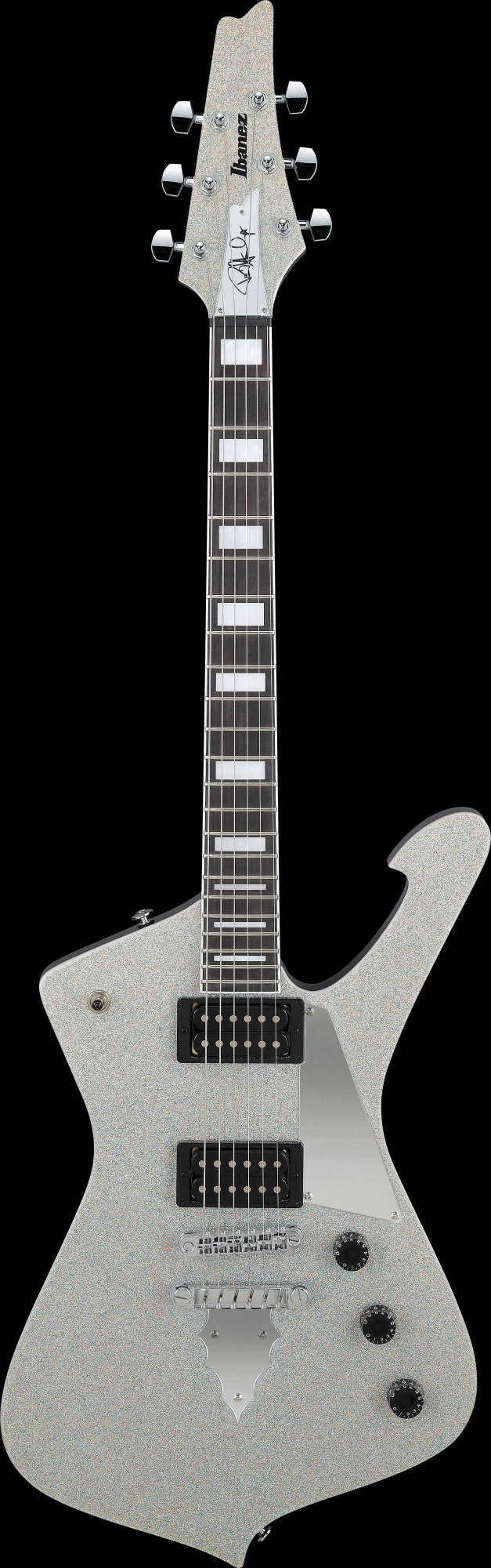 IBANEZ Paul Stanley "KISS" Signature Electric Guitar 6-String - Silver Sparkle + Gig Bag