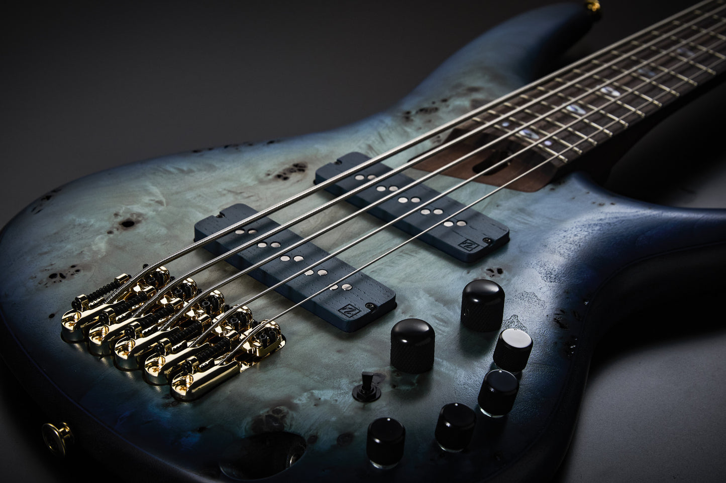 IBANEZ Prestige SR E-Bass 5-String - Ghost Fleet Blue Burst + Koffer