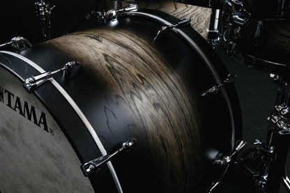 TAMA STAR Walnut Bass Drum 20" x 18" - Satin Black Japanese Sen Burst/Chrom HW