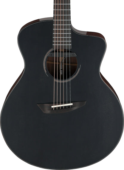 IBANEZ Jon Gomm Signature Acoustic Guitar 6-String - Black Satin Top / Natural High Gloss Back and Sides + Case