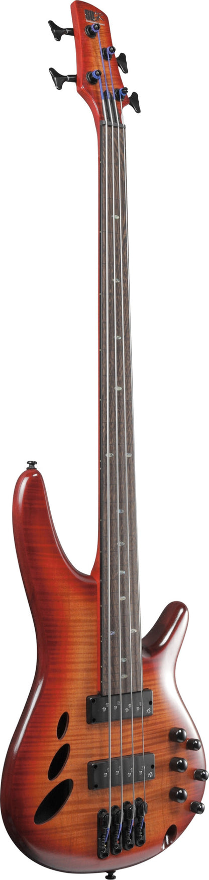IBANEZ Bass Workshop SR Electric Bass 4-String Fretless - Brown Topaz Burst Low Gloss