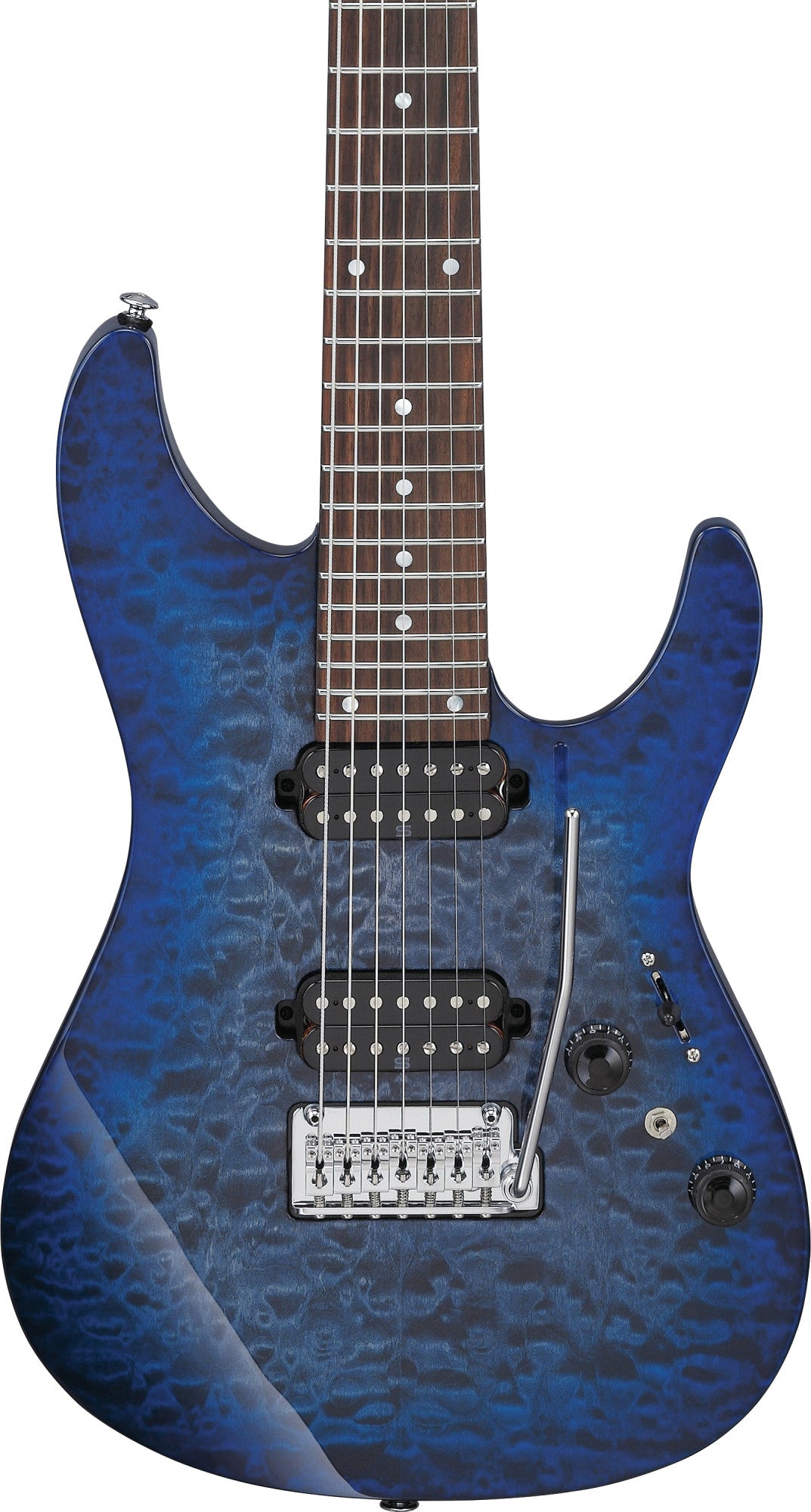 IBANEZ Premium AZ E-Gitarre 7-String - Twilight Blue Burst + Gigbag