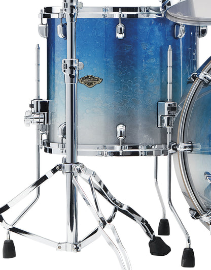 TAMA Starclassic Walnut/Birch Lacquer Floor Tom 14" x 12" - Molten Blue Ice Fade/Chrom HW