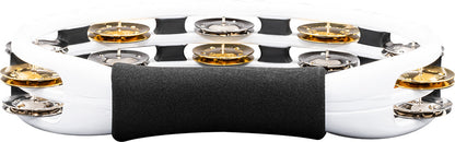 MEINL Percussion Traditional ABS Series Hand Held Molded ABS Tambourine - weiß/vernickelter Stahl/Messing massiv