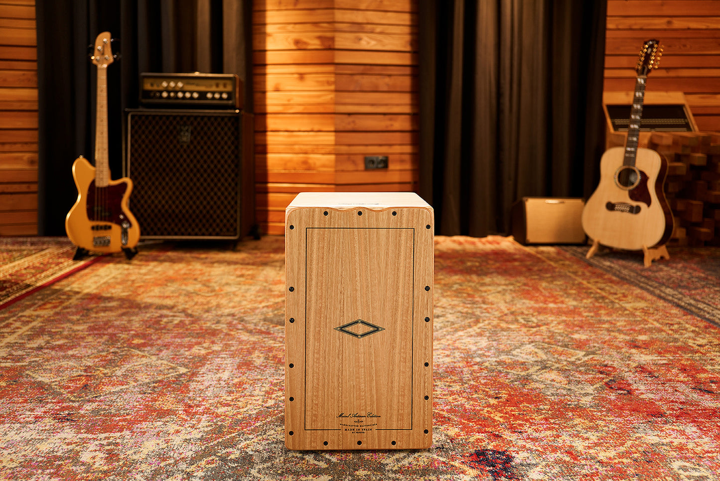 MEINL Percussion Artisan Edition Series String Cajon Tango Line - Light Eucalyptus