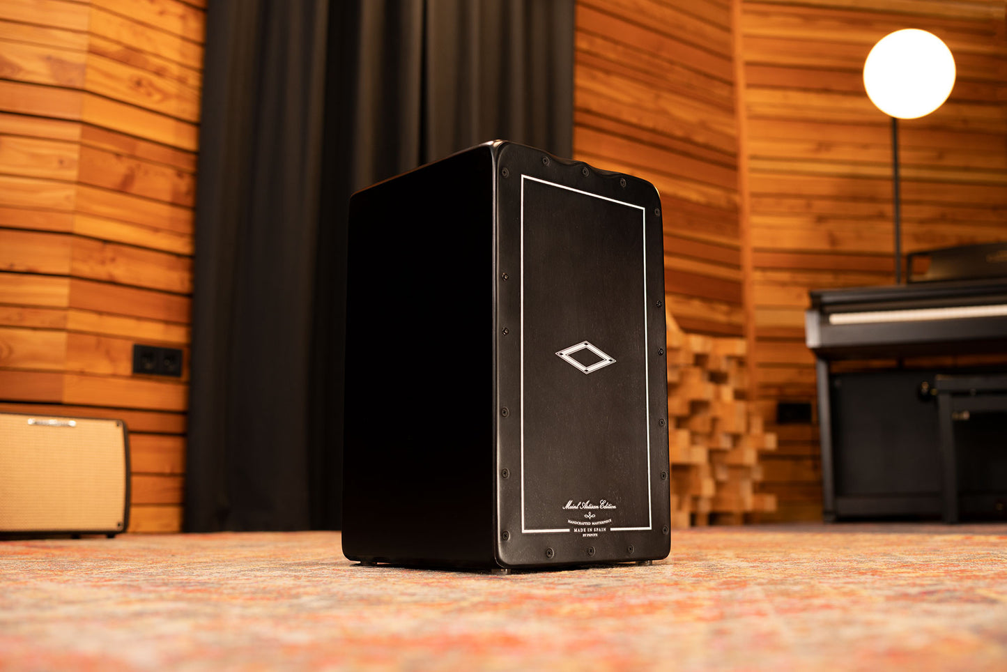 MEINL Percussion Artisan Edition Series String Cajon Tango Line - Satin Black