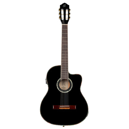 ORTEGA Family Series Pro 4/4 Konzertgitarre 6 String - Massive Fichte / Mahagoni Black + Bag