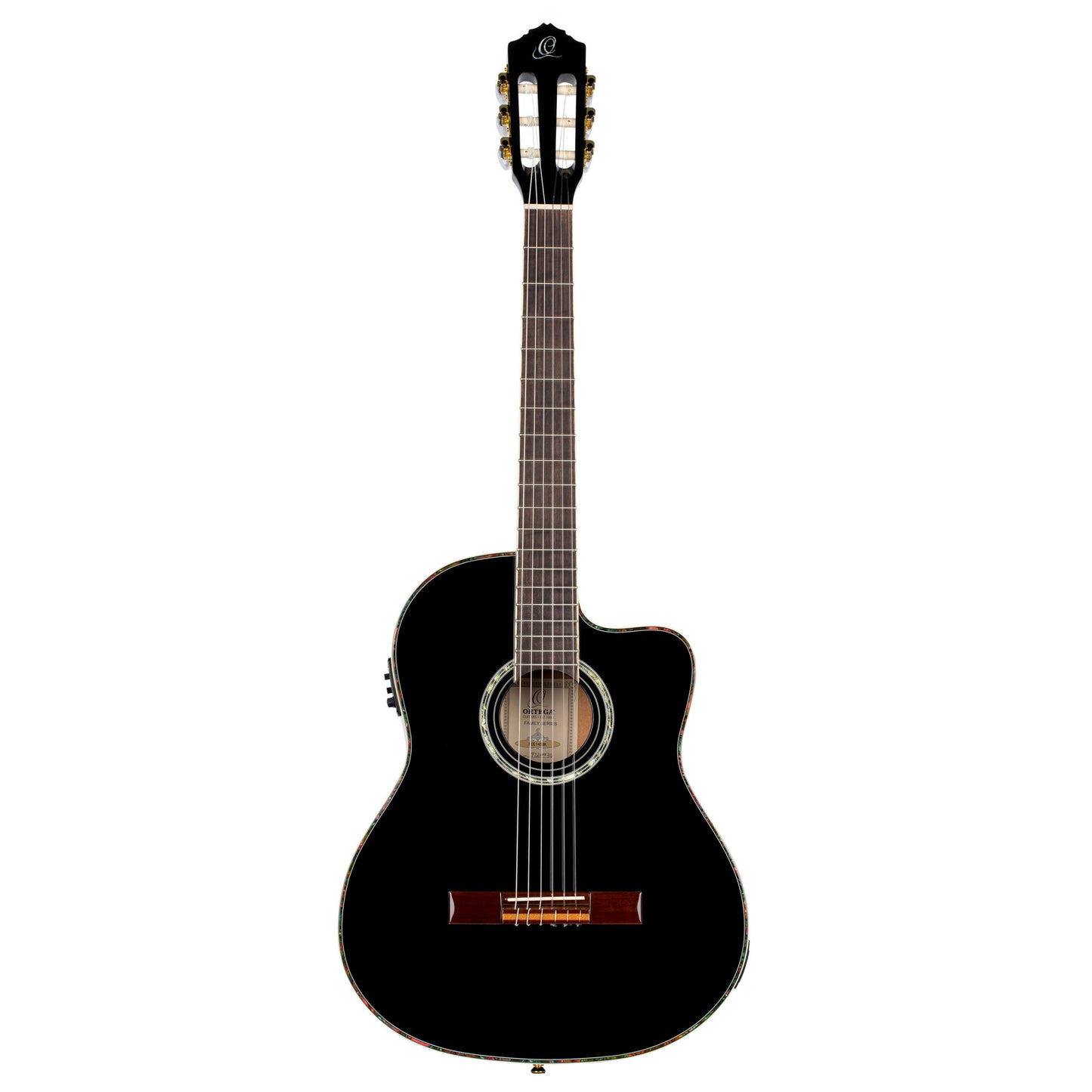 ORTEGA Family Series Pro 4/4 Konzertgitarre 6 String - Massive Fichte / Mahagoni Black + Bag