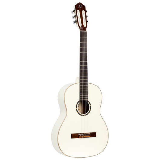 ORTEGA Family Series 4/4 Slim Neck Konzertgitarre 6 String - Weiß + Bag