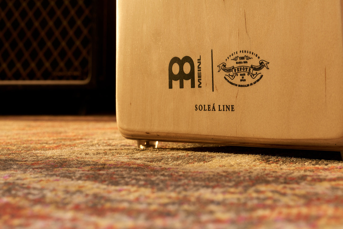 MEINL Percussion Artisan Edition Series String Cajon Soleá Line - Ebony Burst