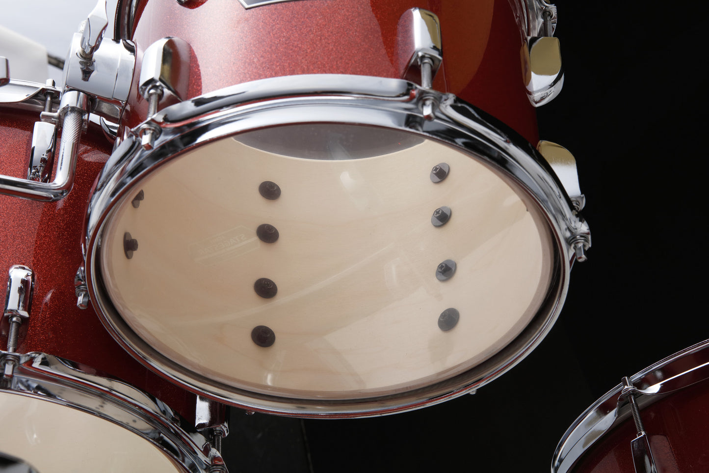 TAMA Stagestar Drum Set 5 teilig (22" BD) - Candy Red Sparkle/Chrom HW + MEINL Cymbals BCS Cymbal Set