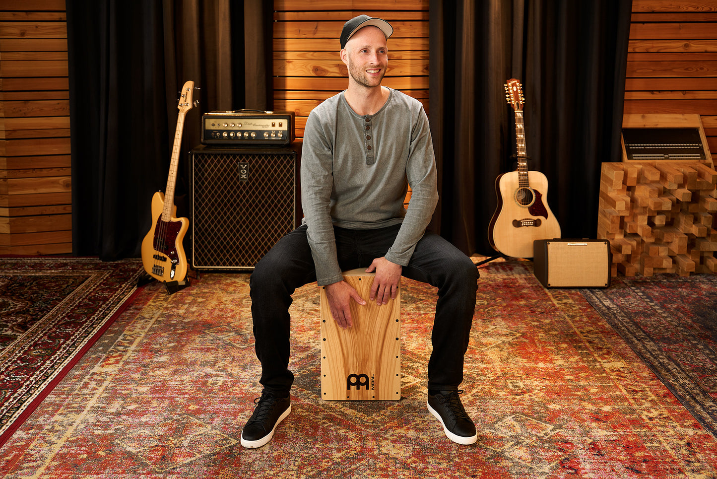 MEINL Percussion Snarecraft Series Snare Cajon 100 - Heart Ash