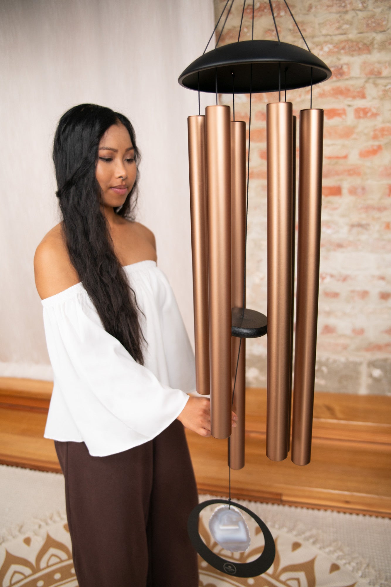 MEINL Sonic Energy Grey Agate Meditation Chime 50"/128 cm - 432 Hz/A Major - Bronze
