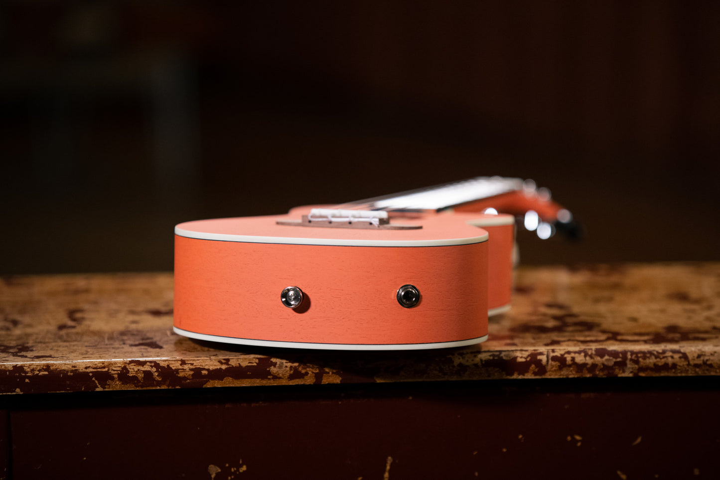 ORTEGA Earth Series Konzert Preamp Ukulele 4 String - Hokkaido Pumpkin Orange