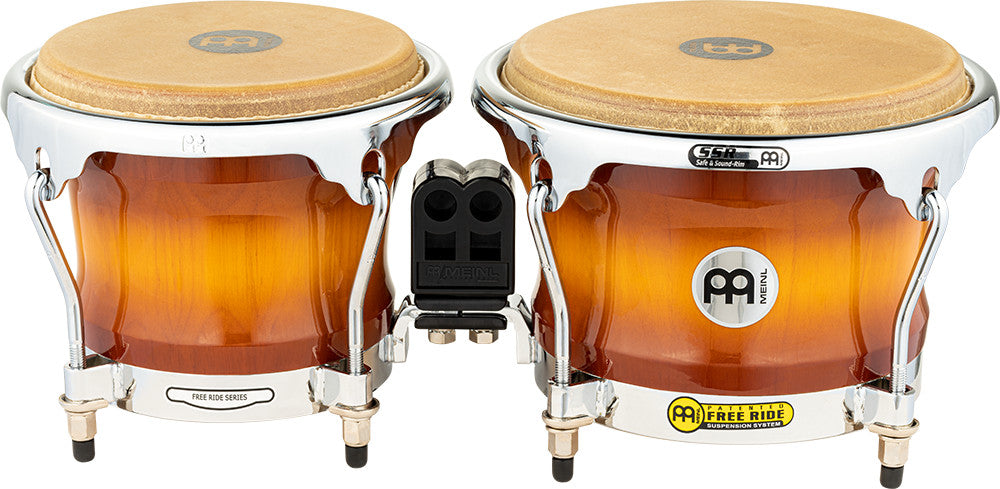 MEINL Percussion Professional Series Wood Bongo 7" Macho & 8 1/2" Hembra - Gold Amber Sunburst
