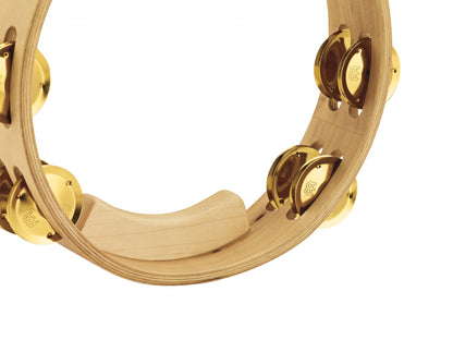 MEINL Percussion Artisan Edition Series Dual-Row Wood Tambourine - 10"