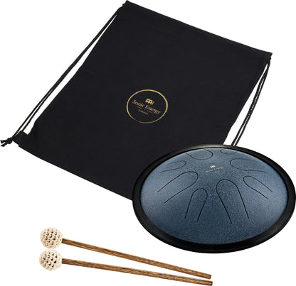 MEINL Sonic Energy 10" Compact Steel Tongue Drum, C Moll, 8 Töne, 432 Hz, Marineblau