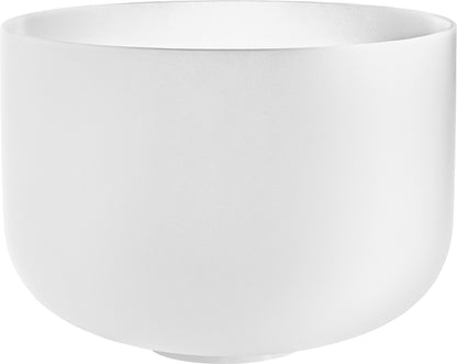 MEINL Sonic Energy Weiß-mattierte Kristallklangschale 14“ - G3/Kehlkopfchakra/432 Hz
