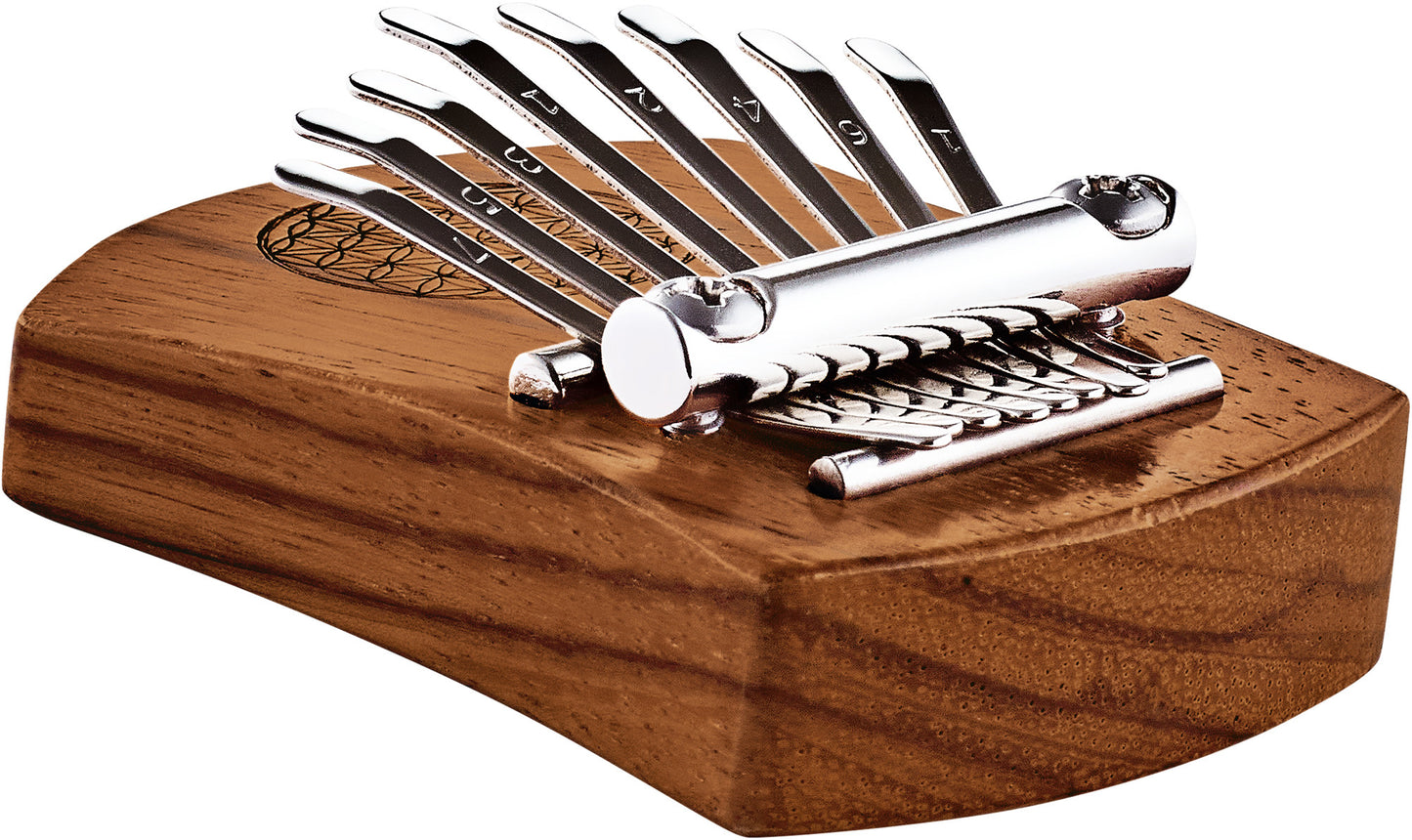 Meinl Sonic Energy Solid "Flower of Life" Mini Kalimba - 8 Töne / rotes Zebraholz