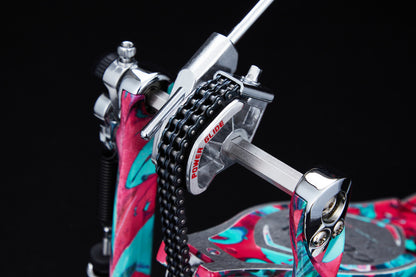 TAMA 50th Limited Iron Cobra Power Glide Twin Pedal - Marble Coral Swirl