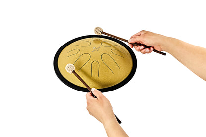 MEINL Sonic Energy 10" Compact Steel Tongue Drum, D Moll, 8 Notes, 432 Hz, Gold