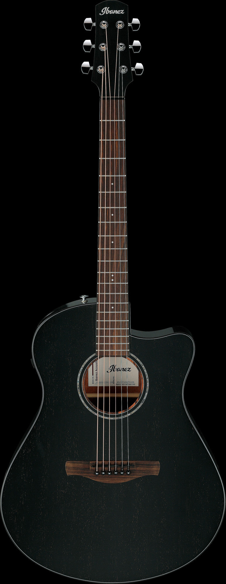 IBANEZ Advanced Acoustic AAM Akustikgitarre 6-String - Rustic Black High Gloss