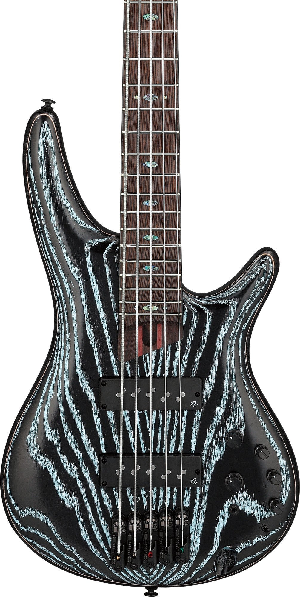 IBANEZ Premium SR Electric Bass 5-String - Aqua Wave Low Gloss + Gig Bag