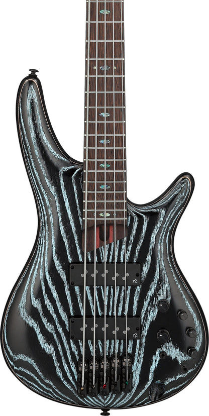 IBANEZ Premium SR Electric Bass 5-String - Aqua Wave Low Gloss + Gig Bag