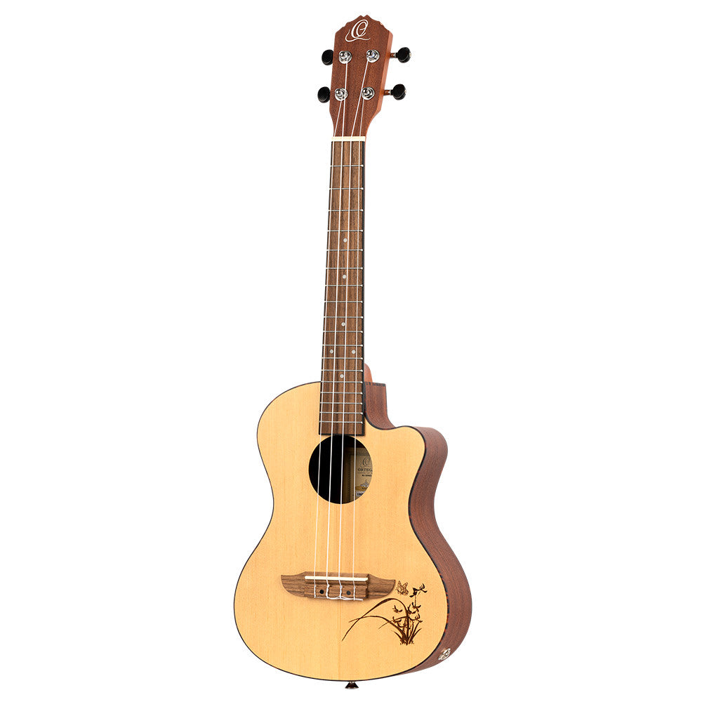 ORTEGA Bonfire Series Preamp Tenor Ukulele 4 String - Spruce/Sapele Natural