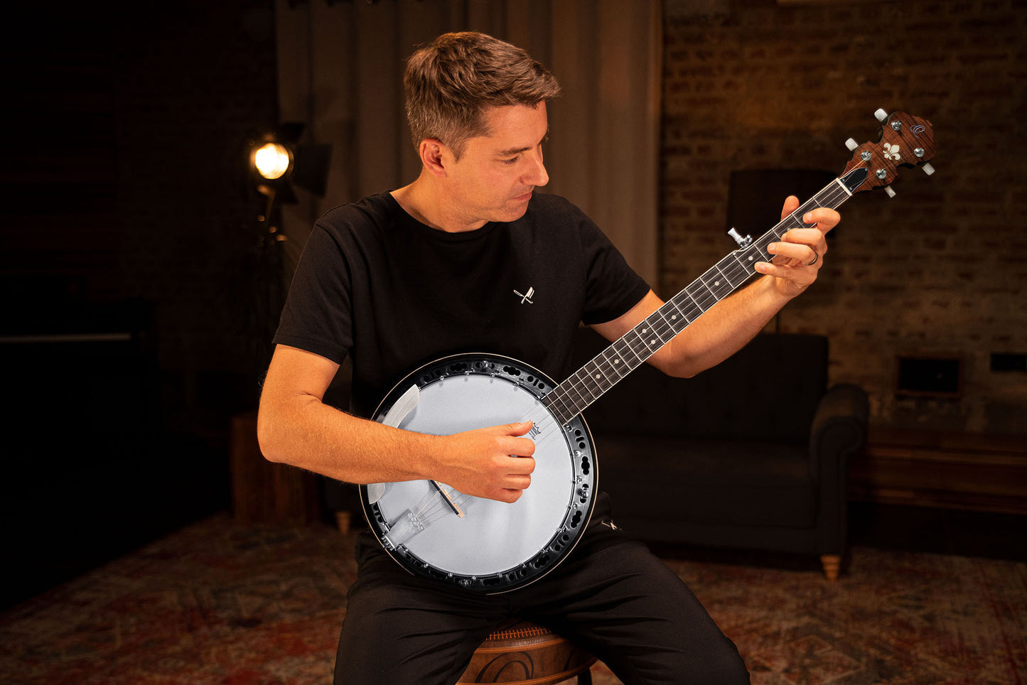 ORTEGA Americana Serie Banjo 5 String - Open Back / Mahogany Satin Whiskey Burst