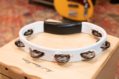 MEINL Percussion Headliner® Series Molded ABS Single-Row Tambourine - White
