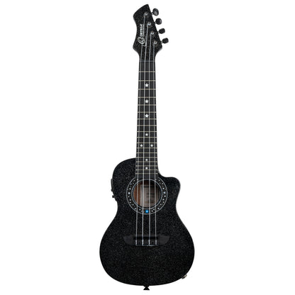ORTEGA Horizon Serie Konzert Ukulele 4 String - Black Sparkle + Bag
