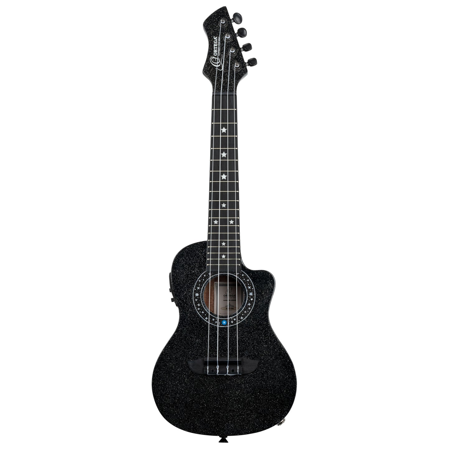 ORTEGA Horizon Serie Konzert Ukulele 4 String - Black Sparkle + Bag