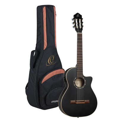 ORTEGA Family Series 3/4 Konzertgitarre 6-String - Satin Black + Gigbag