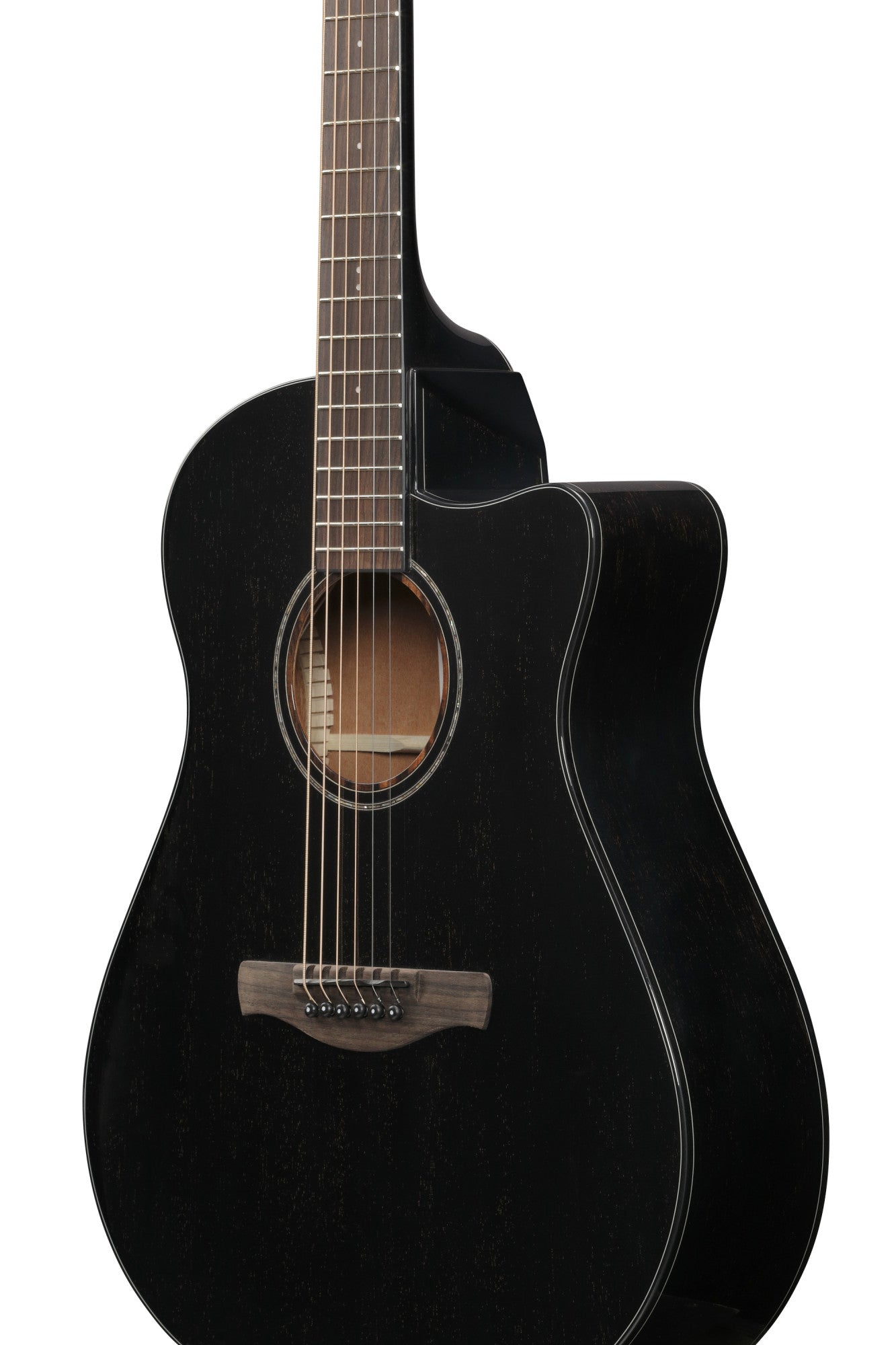 IBANEZ Advanced Acoustic AAM Akustikgitarre 6-String - Rustic Black High Gloss