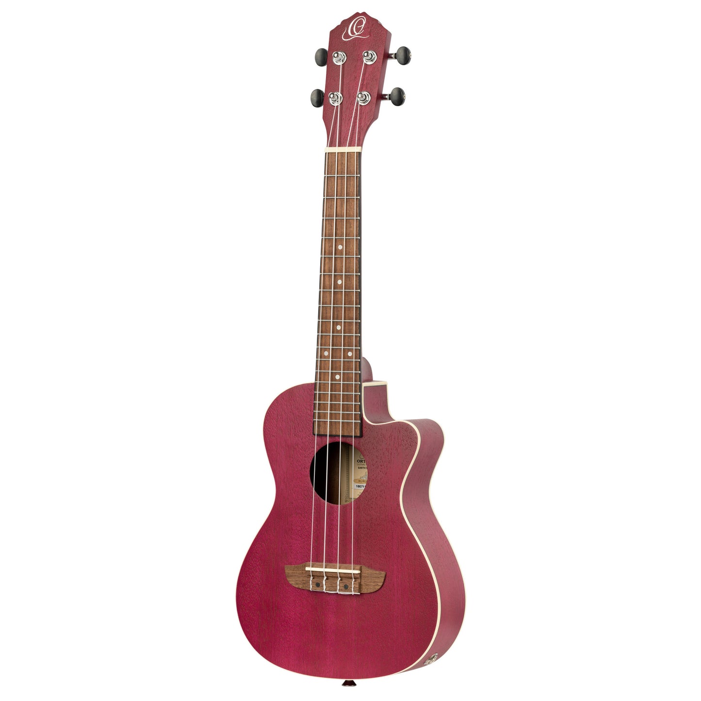 ORTEGA Earth Serie Konzert Preamp Ukulele 4 String - Raspberry Red