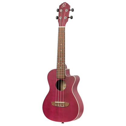 ORTEGA Earth Serie Konzert Preamp Ukulele 4 String - Raspberry Red