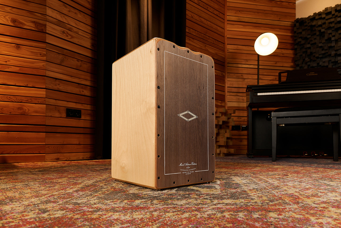 MEINL Percussion Artisan Edition Series String Cajon Tango Line - Grey Eucalyptus