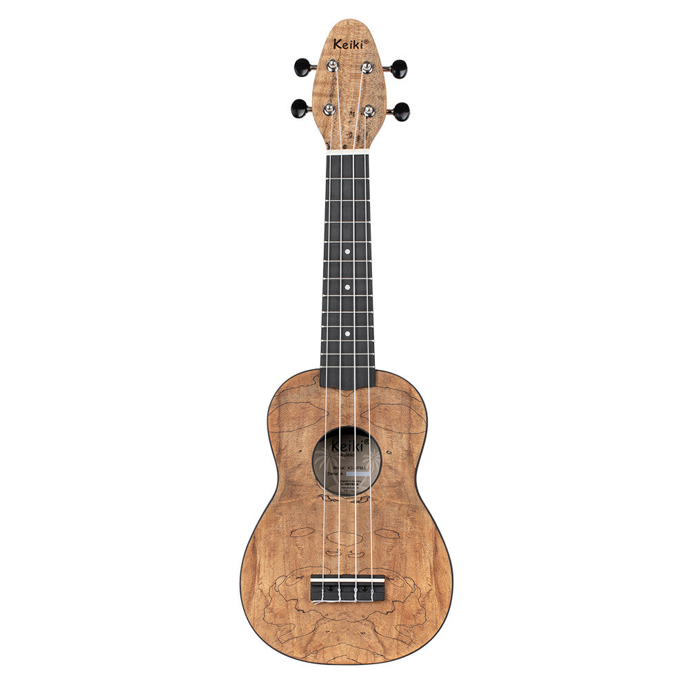 KEIKI K3 Serie Sopran Ukulele Lefty Set - Spalted Maple / ABS