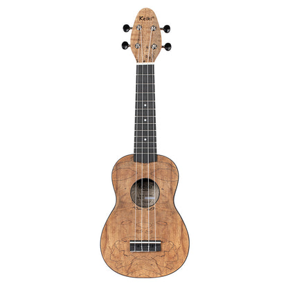 KEIKI K3 Serie Sopran Ukulele Lefty Set - Spalted Maple / ABS