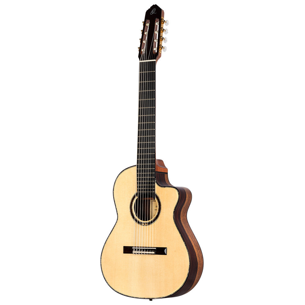 ORTEGA Javier Reyes Signature Konzertgitarre 4/4 8-Saiter Made in Spain - Natur inkl. Koffer