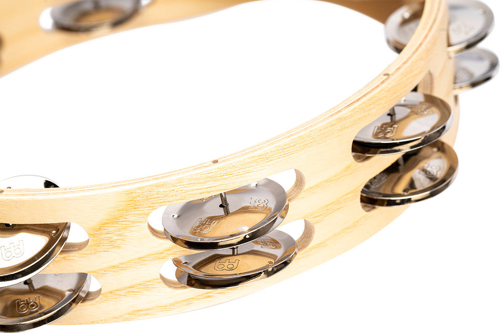 MEINL Percussion Artisan Edition Series Dual-Row Wood Tambourine - 10"