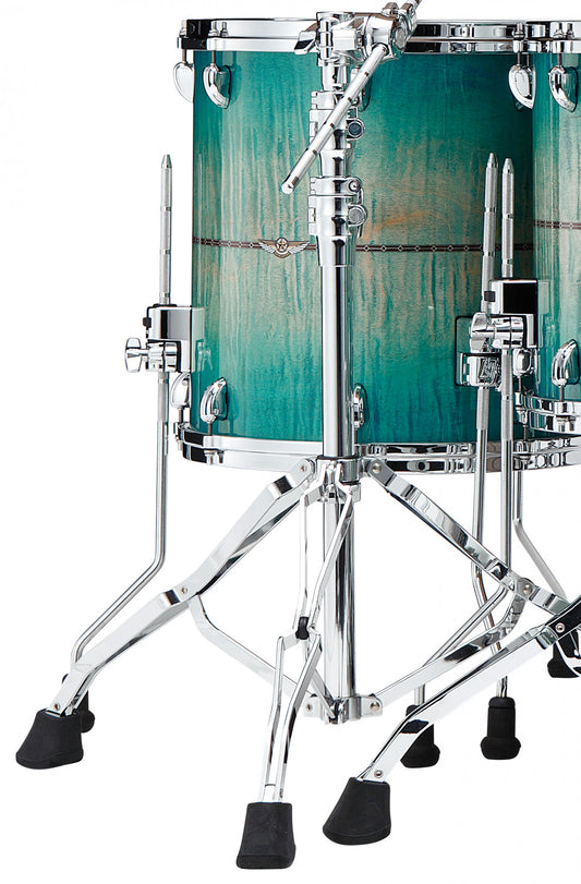 TAMA STAR Maple Floor Tom 14" x 14" - Emerald Sea Curly Maple Burst/Chrom HW/mit Inlay (outside)